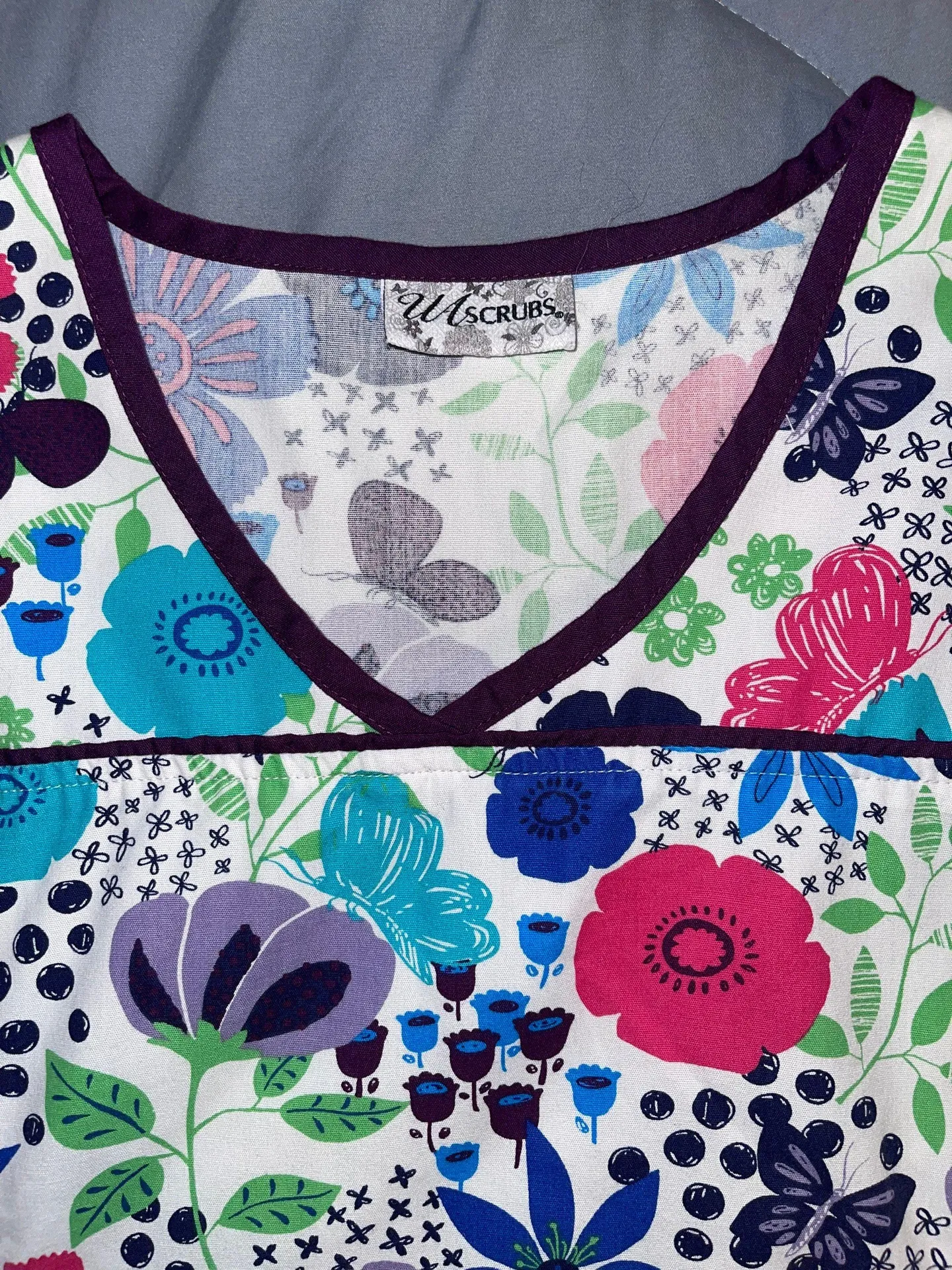 Floral Butterfly Scrub Top - Image 3