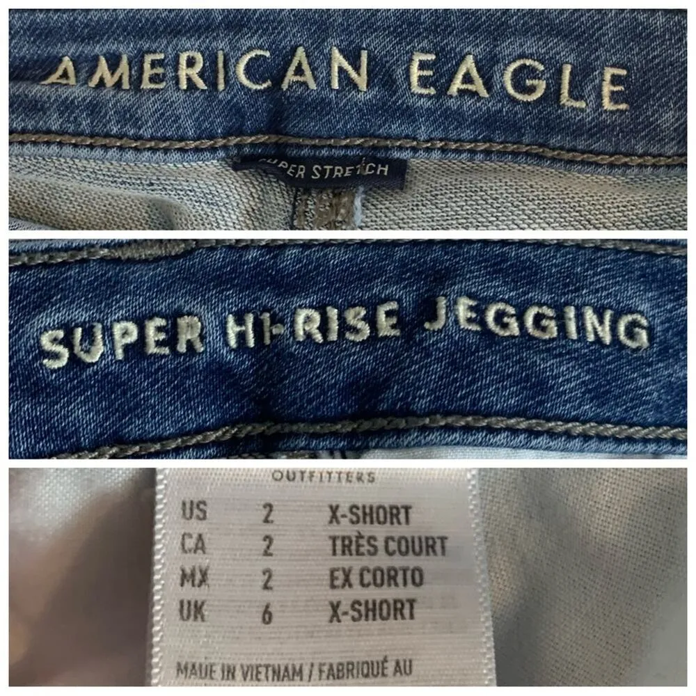 American Eagle AEO Women's Super Hi-Rise Ankle Skinny Jegging Jeans Size 2XS - Image 7