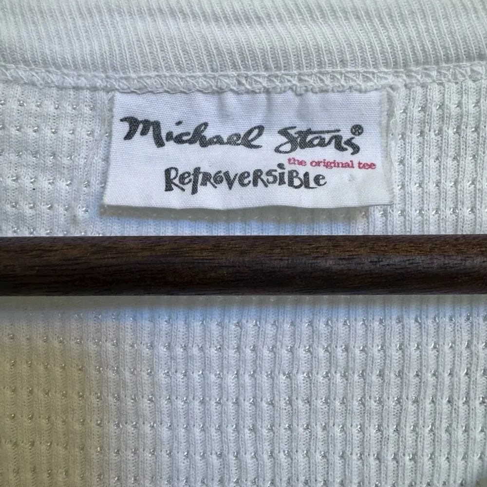 Michael Stars Retroversable White Long Sleeve Henley Top - Image 4