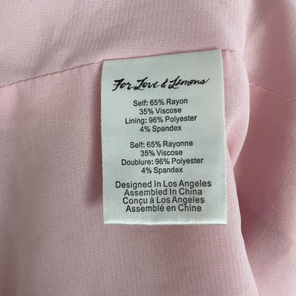 For Love & Lemons Palmetto Corset Cami Lace Up Tank Top Baby Pink Women’s Small - Image 7