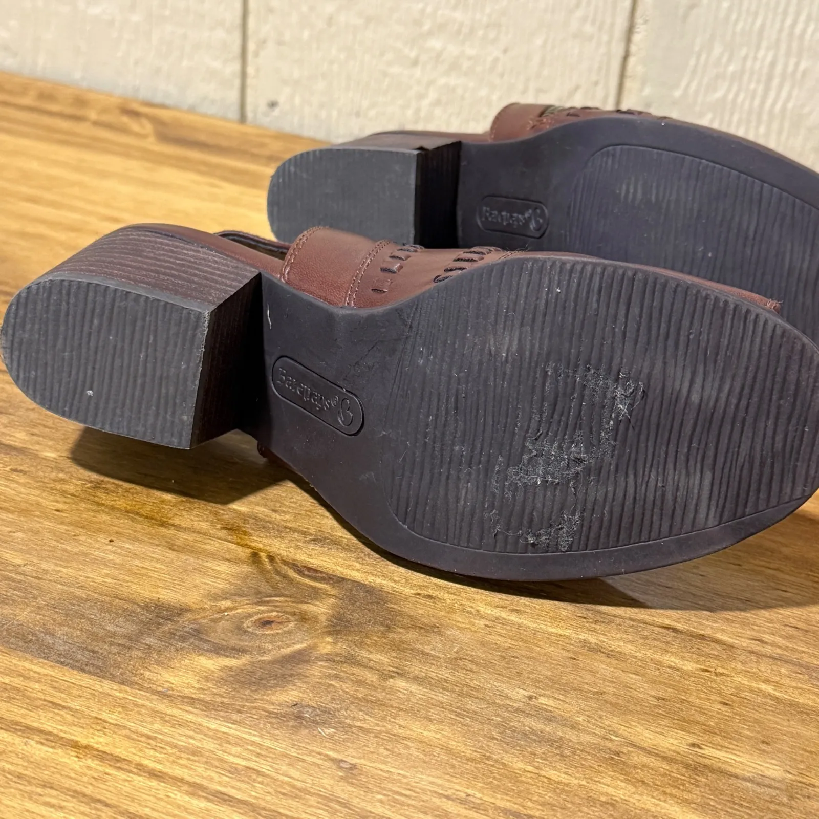 Baretraps Ivalyn Womens Brown‎ Peep Toe Ankle Booties Wedge Heel Zipper 8M - Image 6