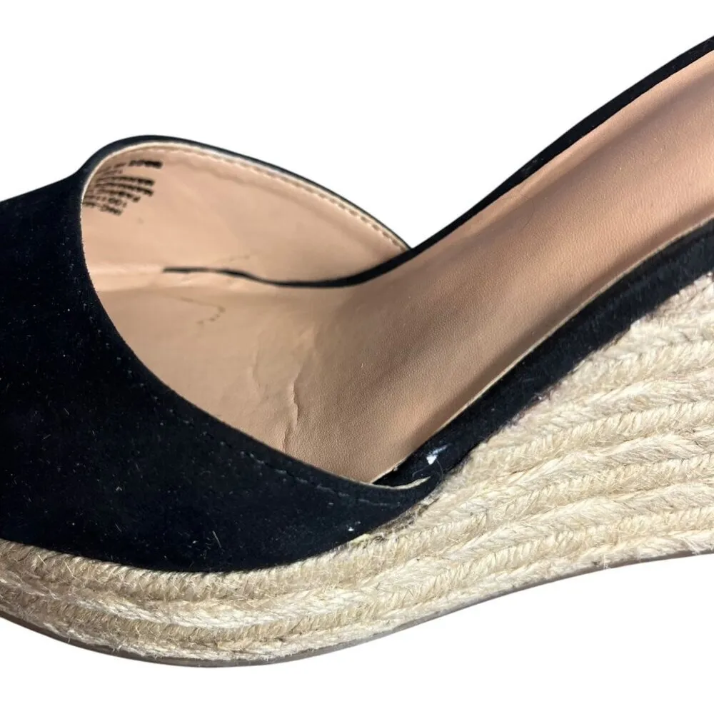 INC Women's Size 10 Espadrille Wedge Heels Beige Black Studded Ankle‎ Strap Edgy Tan - Image 11