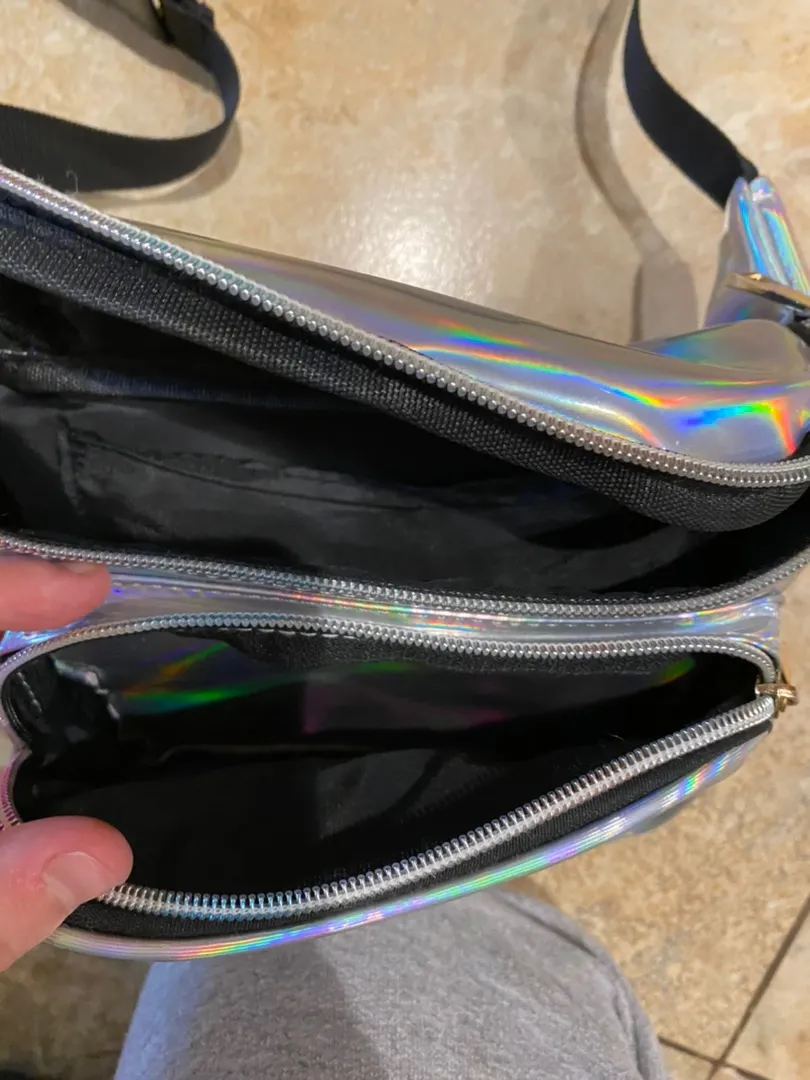 Metallic Fanny Pack Silver - Image 3