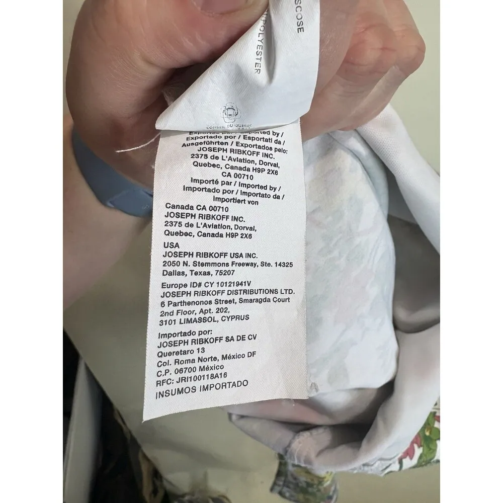 Joseph Ribkoff Pants Peddle Pusher Cropped Stretch Floral Sz 8 Bouquet Flowers - Image 6