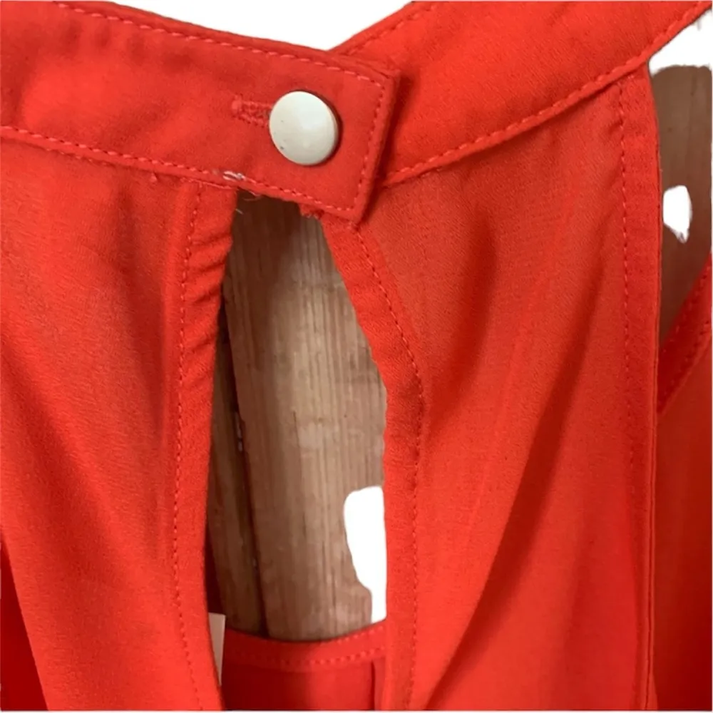 NWT Under Skies Bevello Boutique Orange Halter Back Tank Top Size S - Image 4