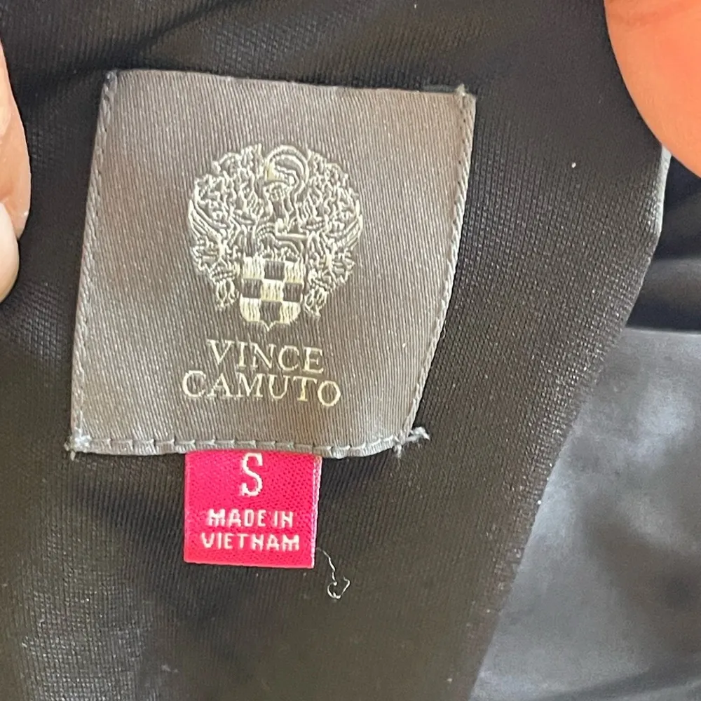 VINCE CAMUTO | Black Draped Neck Wide Leg Sleeveless Jumpsuit Sz S - Image 9