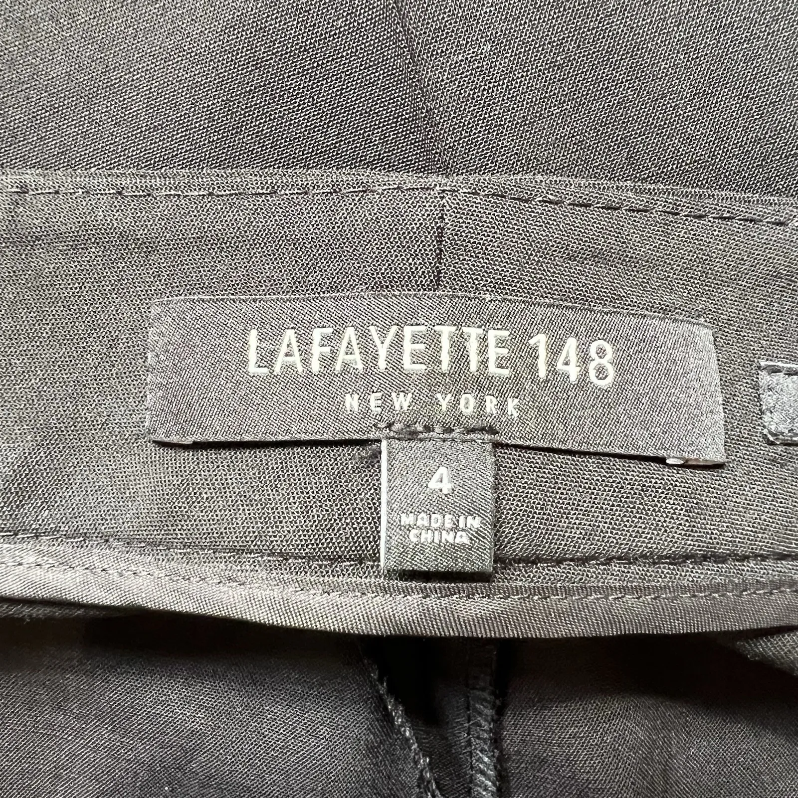 Lafayette 148 Black Wool Irving‎ Dress Pants Minimalist Career Capsule Wardrobe Size 4 - Image 5