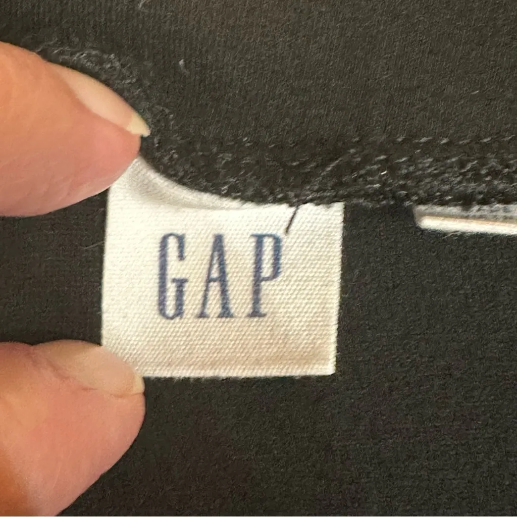 Gap Vintage Y2K Black Ruched Tie Elastic Waist Pull On Skirt Small Vamp Witchy - Image 9