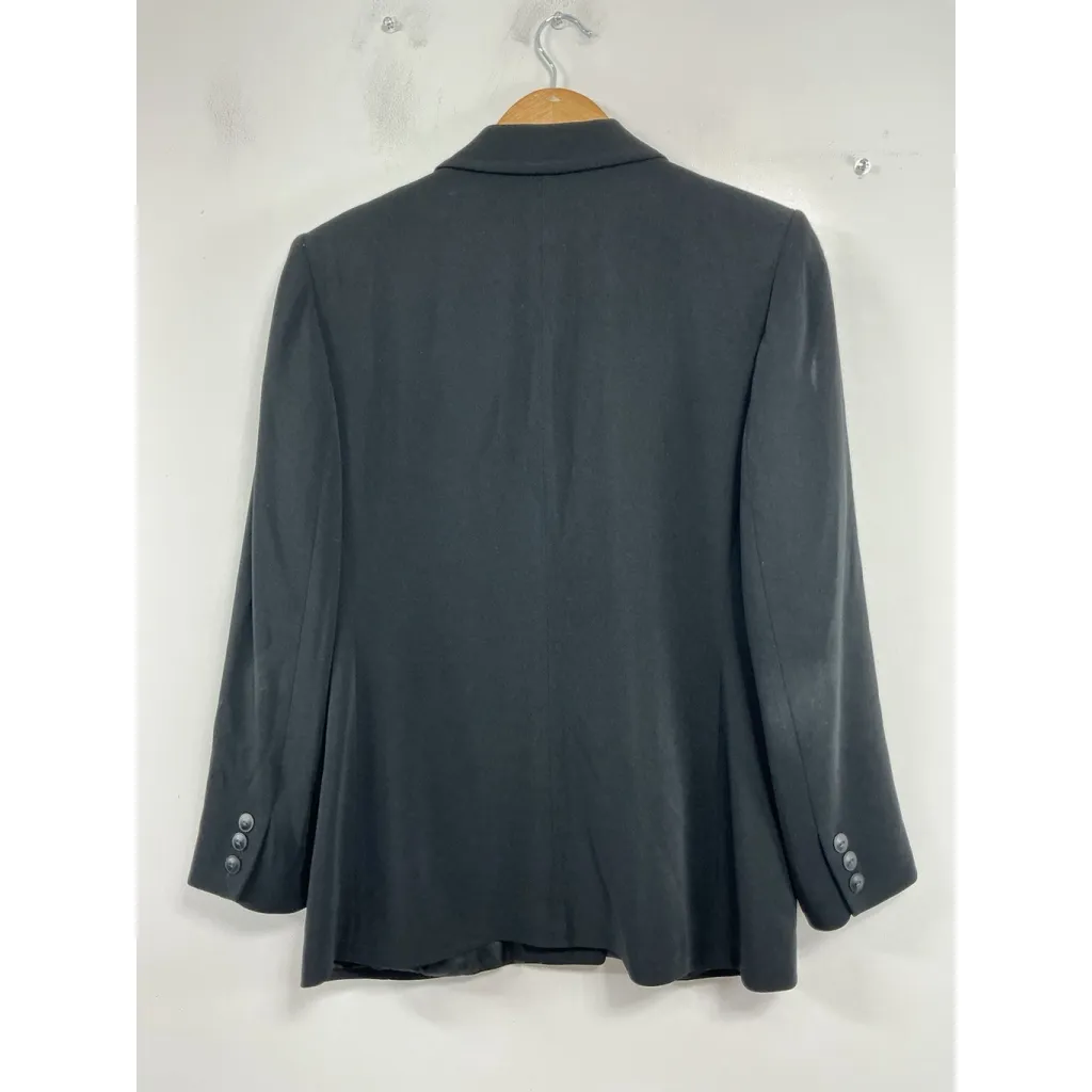 Womans Lands End Woman Petite Blazer 10 P Black Button Down Lined Size 10P - Image 2