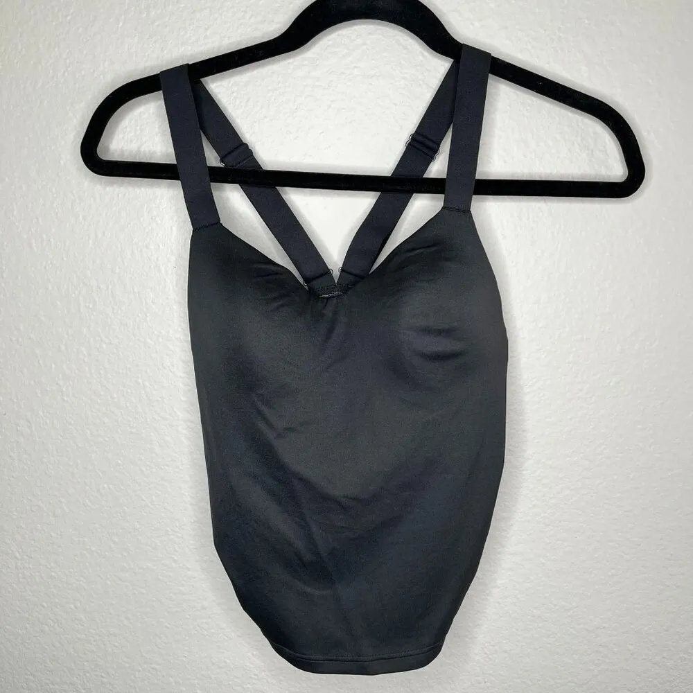 Victorias Secret On Point Black Ruched Strappy Sports Bra top S - Image 2