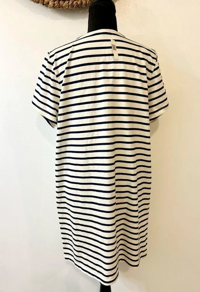 NWT Madewell Relaxed Tee Dress in Yorktown Stripe Size Medium - Image 9