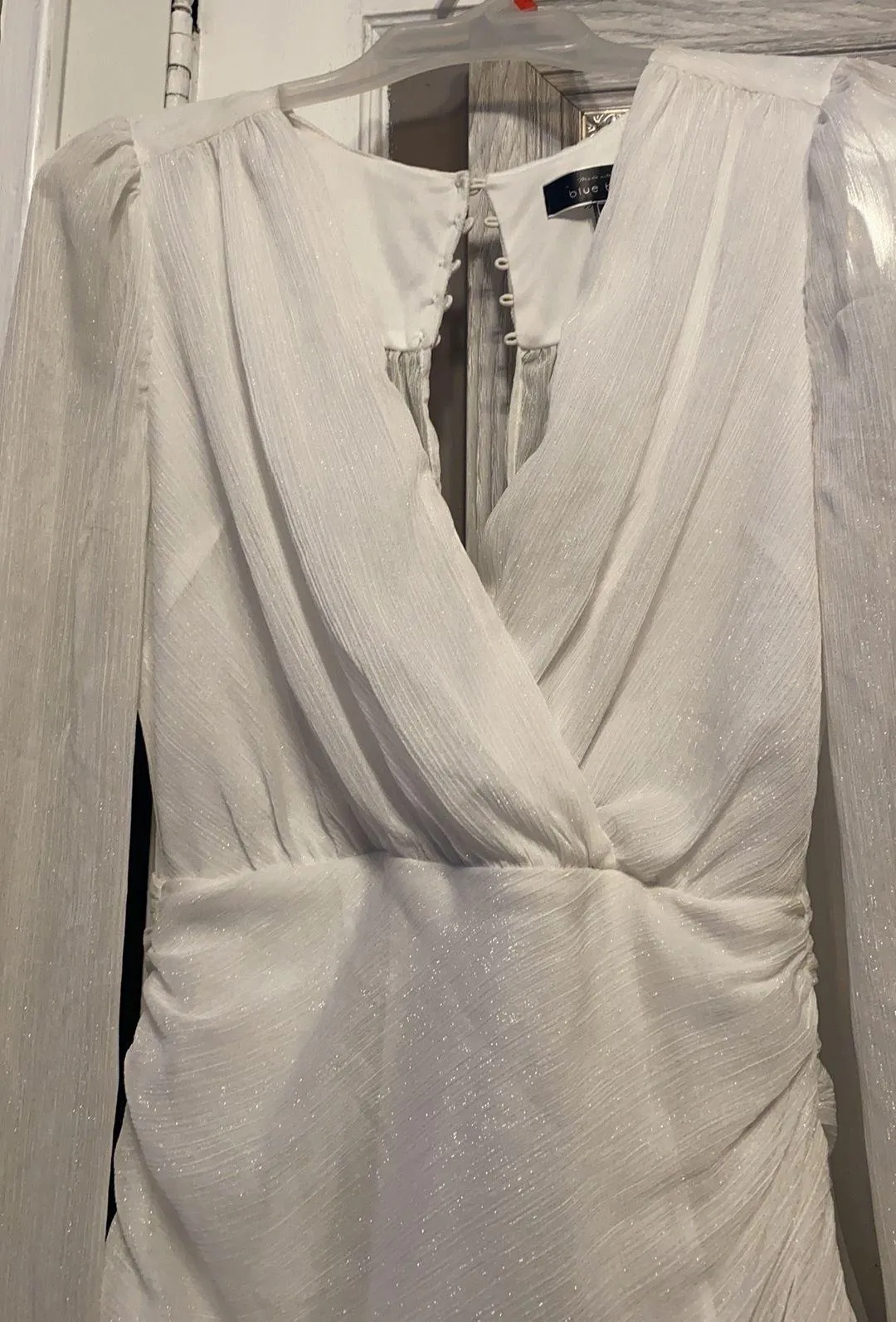 White Long Sleeve Dress - Image 3