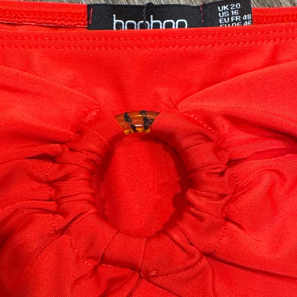 Boohoo Plus Vibrant Red O-ring Bikini Bottom - Image 4