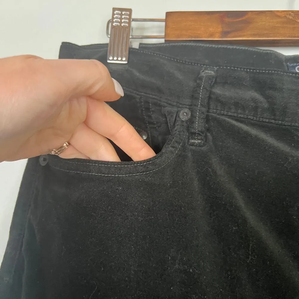 Citizens of Humanity Rocket High Rise Skinny Velour Velvet Black Pants Size 31 - Image 6