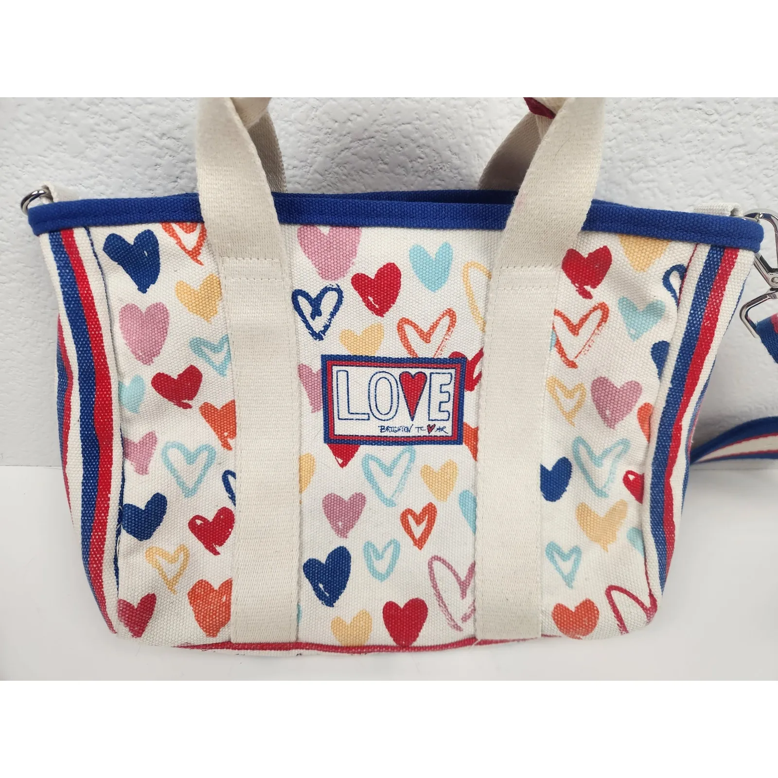 Brighton  Red White and You Mini Tote Purse Handles and Strap - Image 3