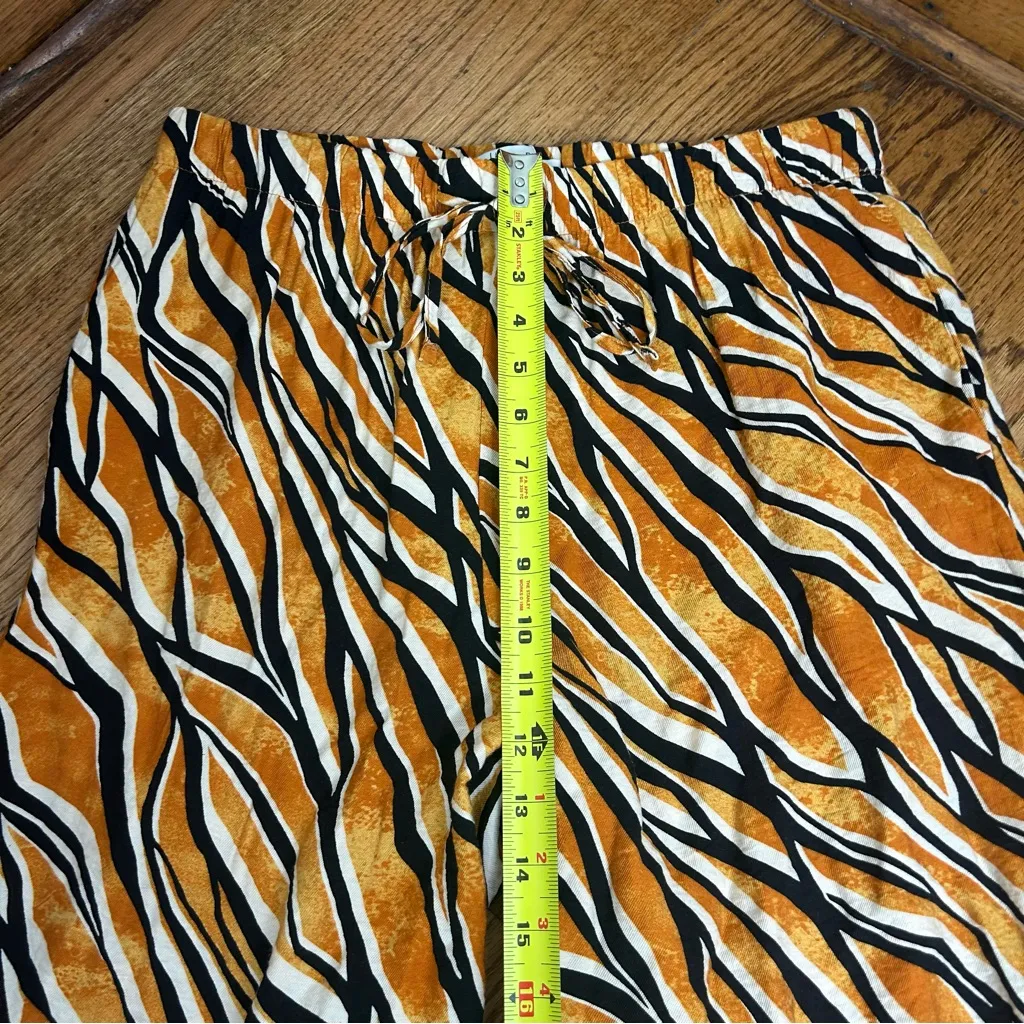 HAVER + BLAIR Artsy Airy Flowy Straight Leg Drawstring Pants Size M Orange Size M - Image 12