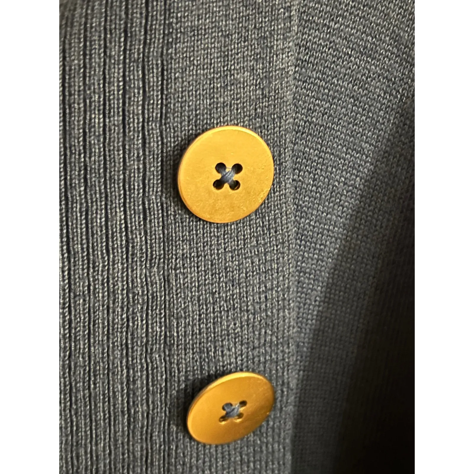 Investments Blue Cowl Neck Button Detail Long Sleeve Sweater Women 2X - Image 3