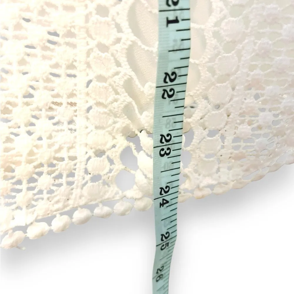 Aqua white pintelle top size small - Image 5