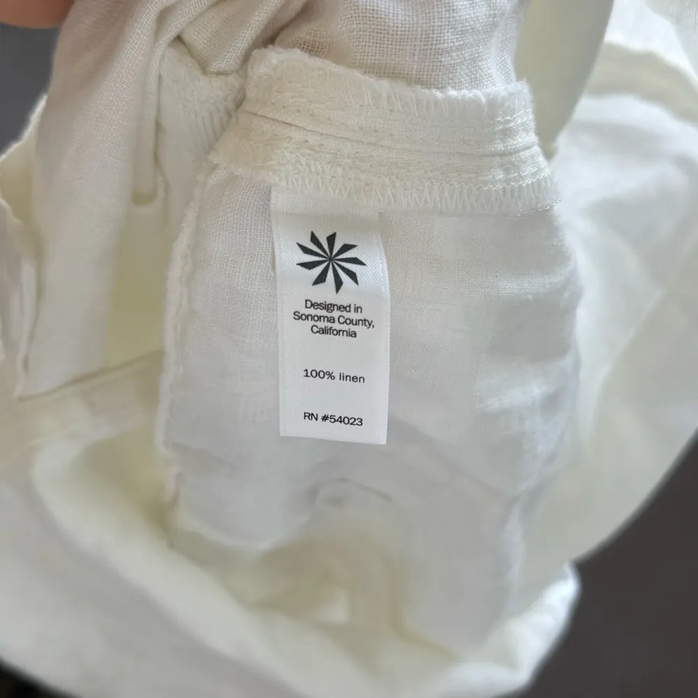 Athleta Women’s Tie Waist 100% Linen Seline White Pull On Skirt Size 2 NWT - Image 6