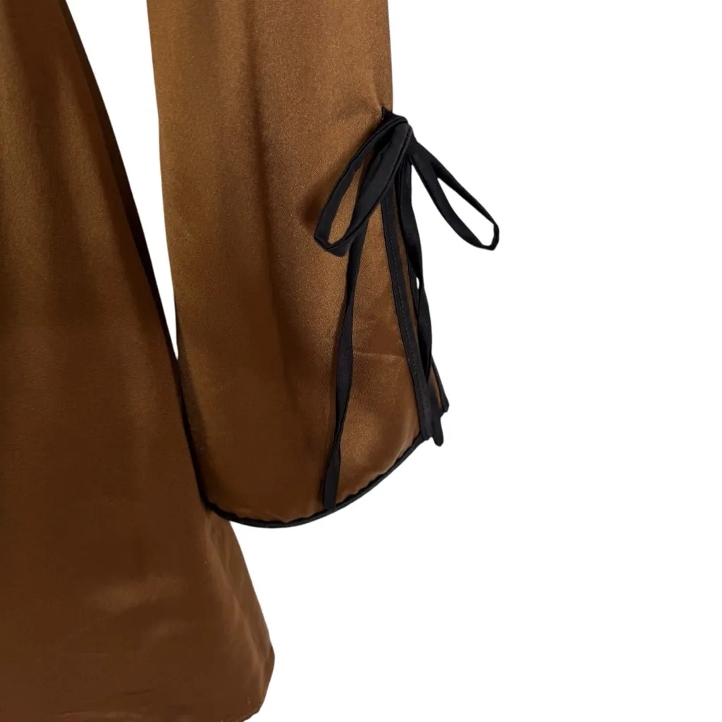 House of CB Sakina Copper Satin Mini Dress Size XS - Image 10