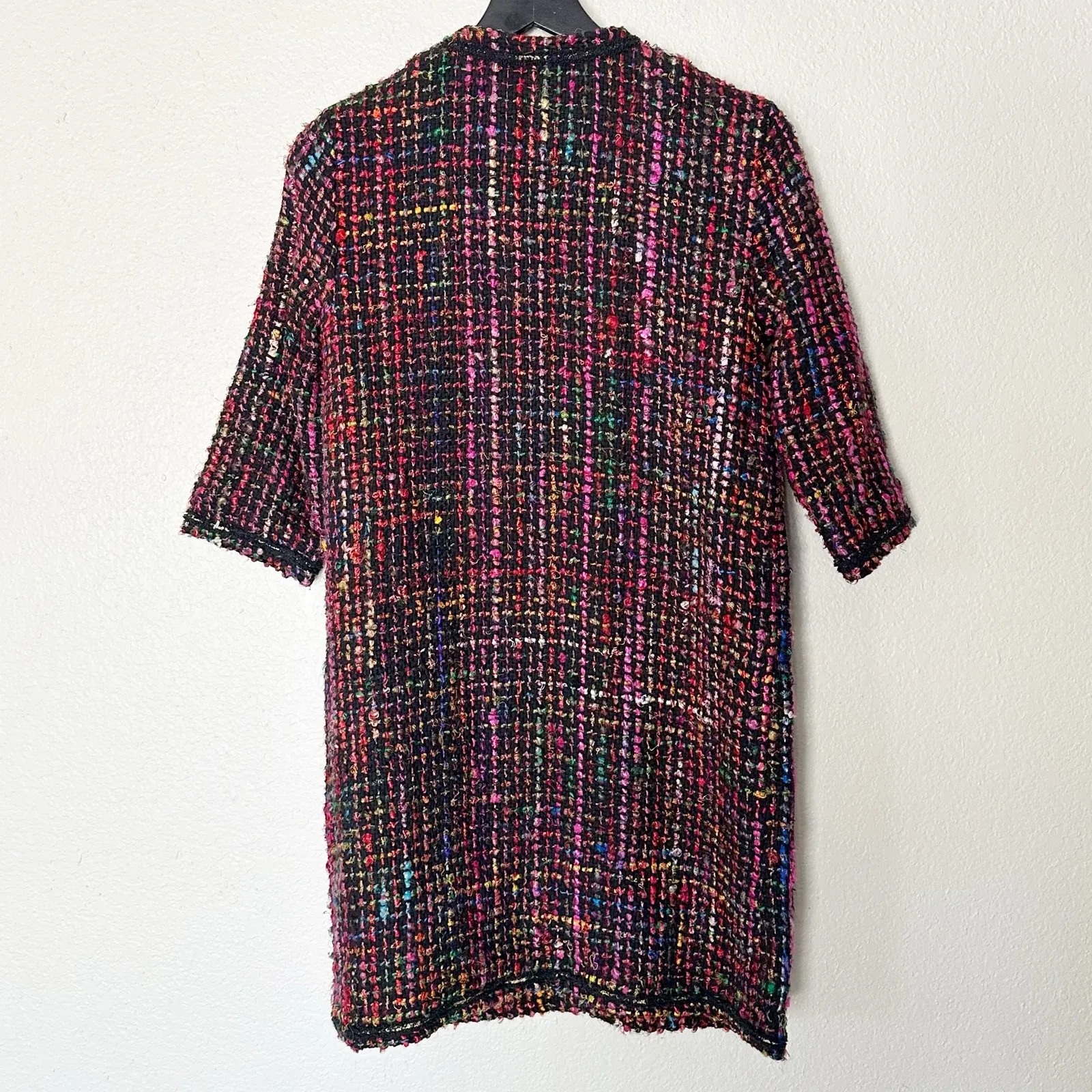 Anthropologie Ett Twa Rainbow Tweed Berwyn Long‎ Jacket Twee Preppy Size XS - Image 6