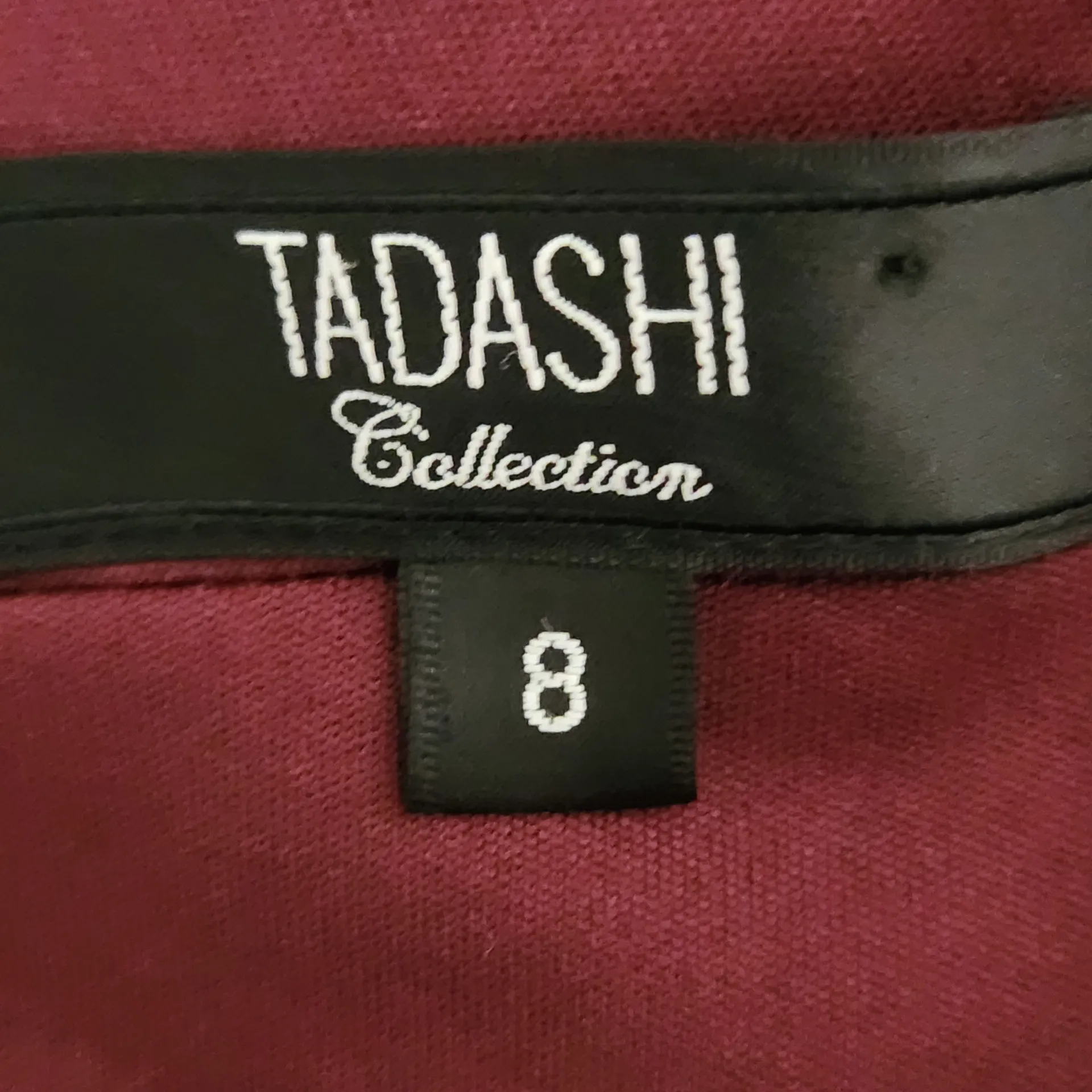 Tadashi Burgundy Ruffle Cocktail Sheath Dress Size 8 Oxblood Cocktail Dress Purple - Image 6