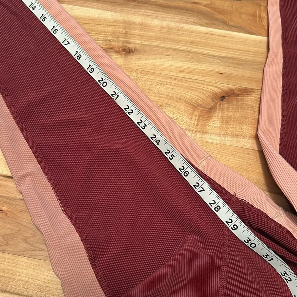 Beach Riot Ribbed Pink Leggings Small - Image 5