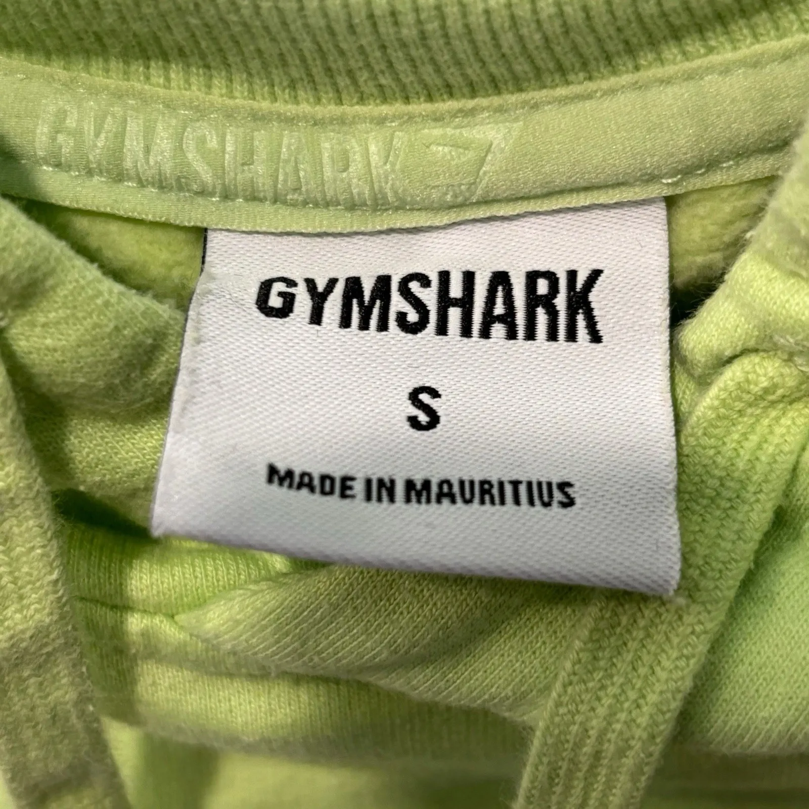 Gymshark  Cropped Hoodie S Pullover Drawstrings Workout Gym Training Lime Green - Image 3