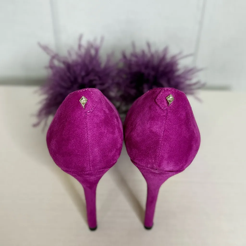 Sam Edelman  Purple Feathered Heels - Image 8