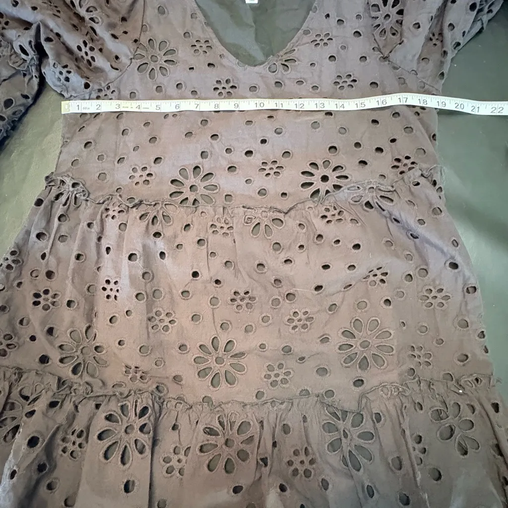 Mud Pie The Meredith Black Eyelet Tunic stylish & feminine dress size Small NWT - Image 10