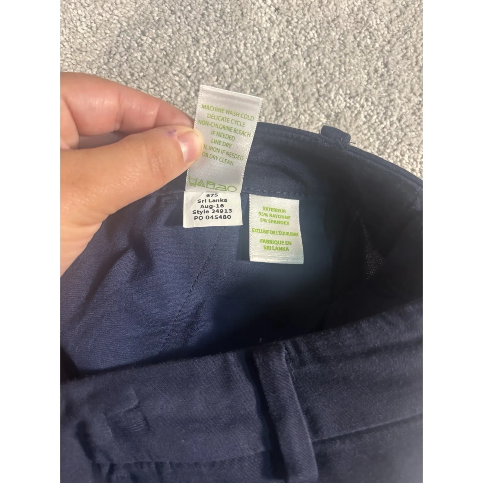 Lilly Pulitzer Braylen Palazzo Pants Midnight Navy‎ size 0 Wide Leg Dress Pant - Image 8