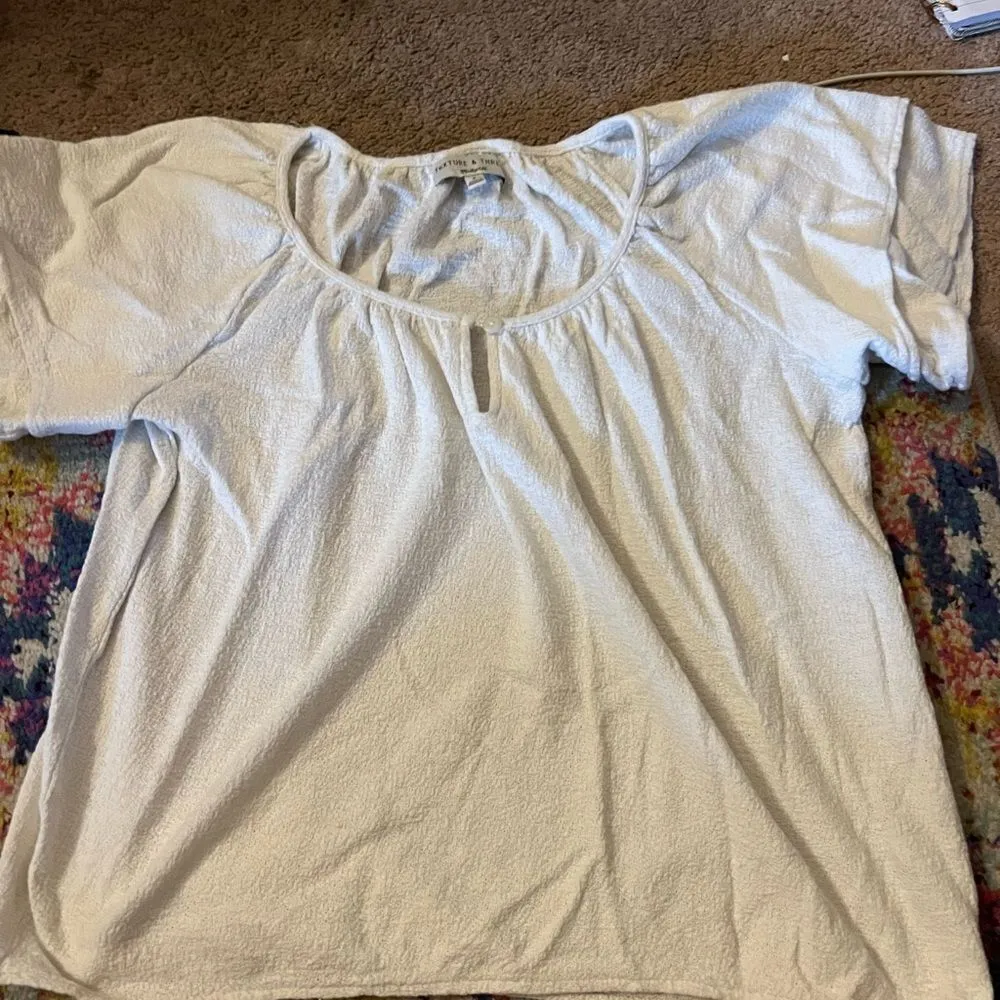 Madewell  white blouse small - Image 3