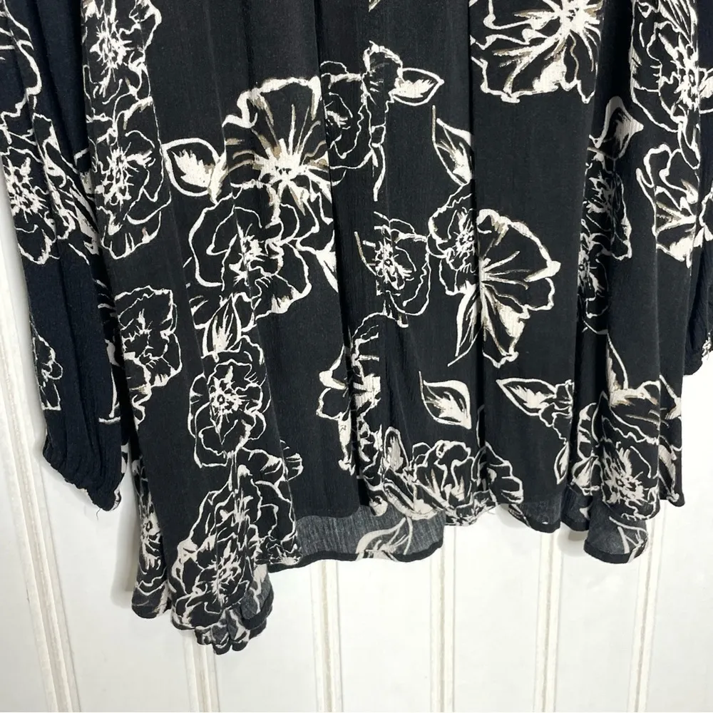 Free People Floral Foil Print Swing Tunic Mini Dress 716 - Image 10