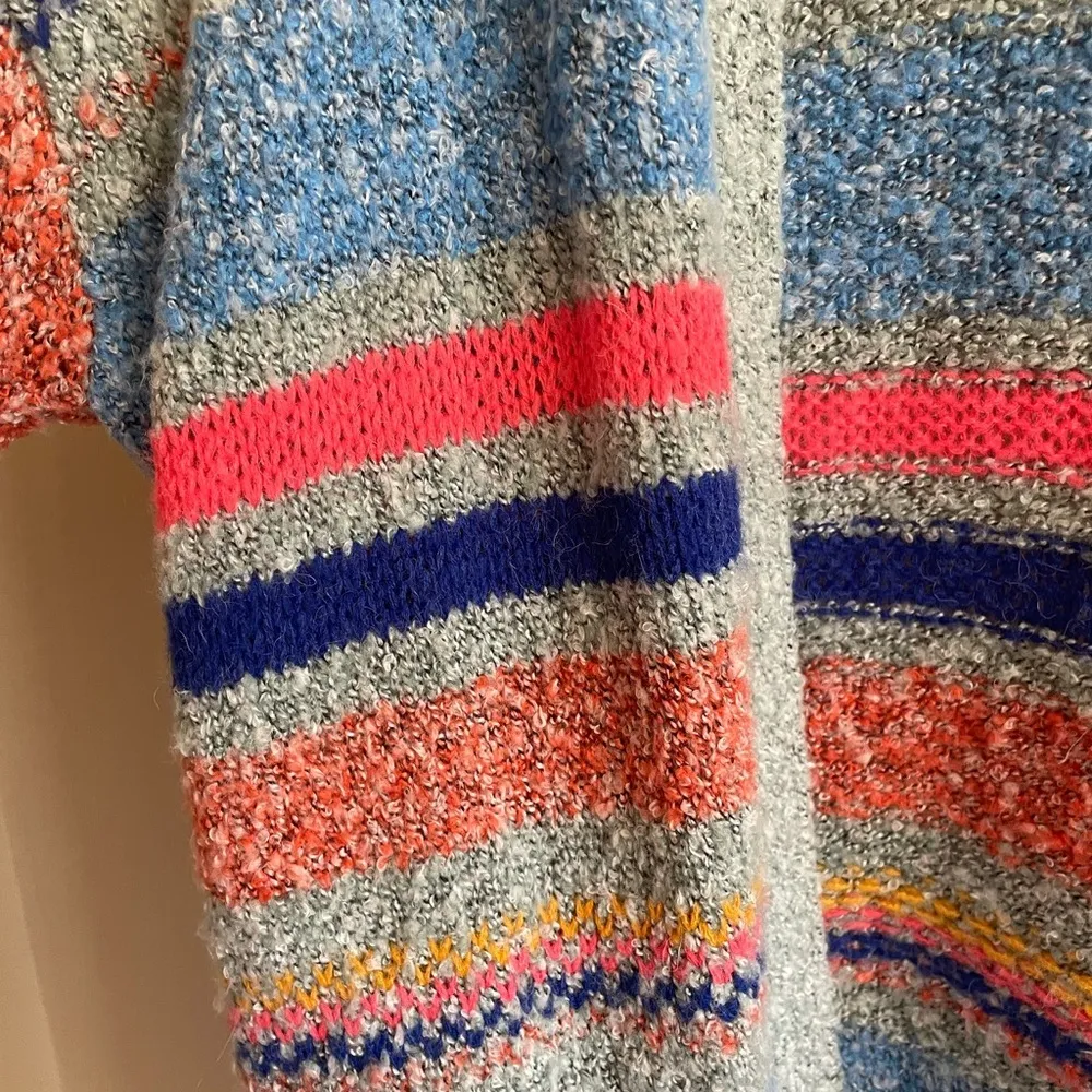 Sincerely Jules Wool Blend Women’s Size Small Open Front Multicolor Cardigan‎ Pink - Image 9