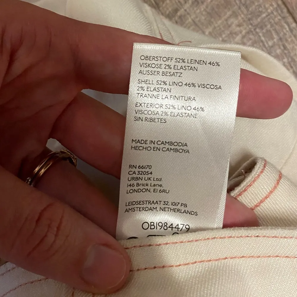 NWT Anthro Maeve The Ettie High Rise Crop Wide Leg Linen Blend Pant Size 32 - Image 7