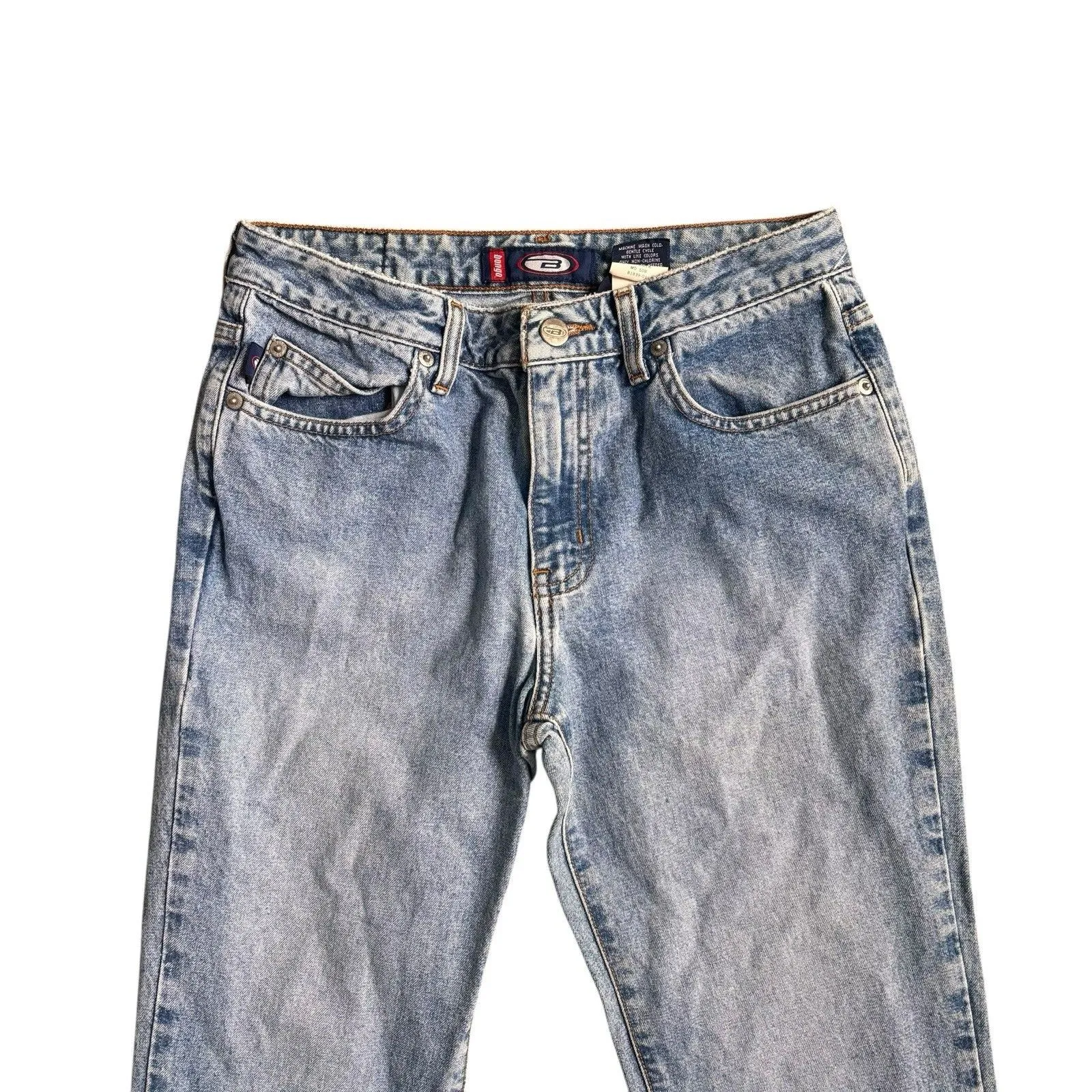 Bongo Women’s Vintage 90s Y2K Mid Rise Denim Flare Blue Jeans Casual Trendy Sz 5 - Image 3