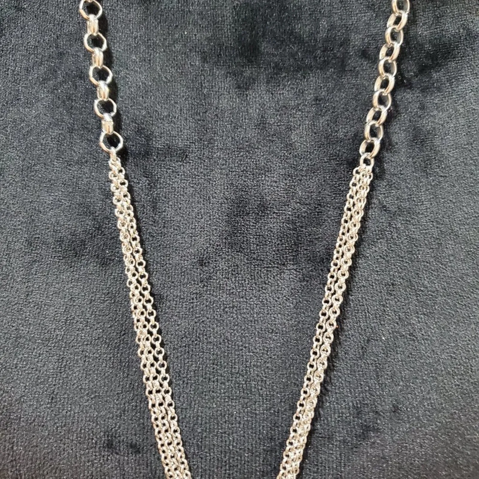 Women's Silver Floral Long Fringe Fashion Jewelry Necklace - Image 4