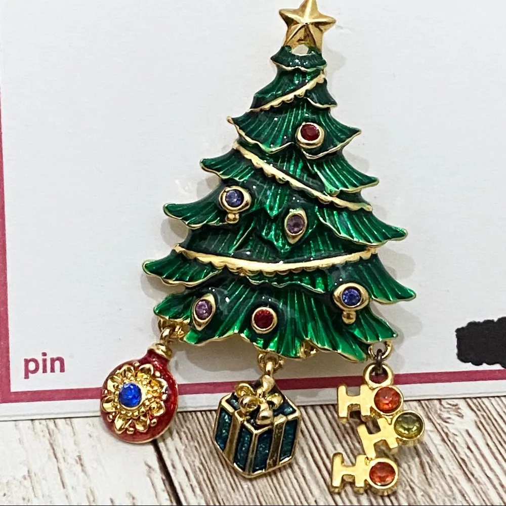 Rare Christopher Radko Christmas Tree Brooch - Image 3
