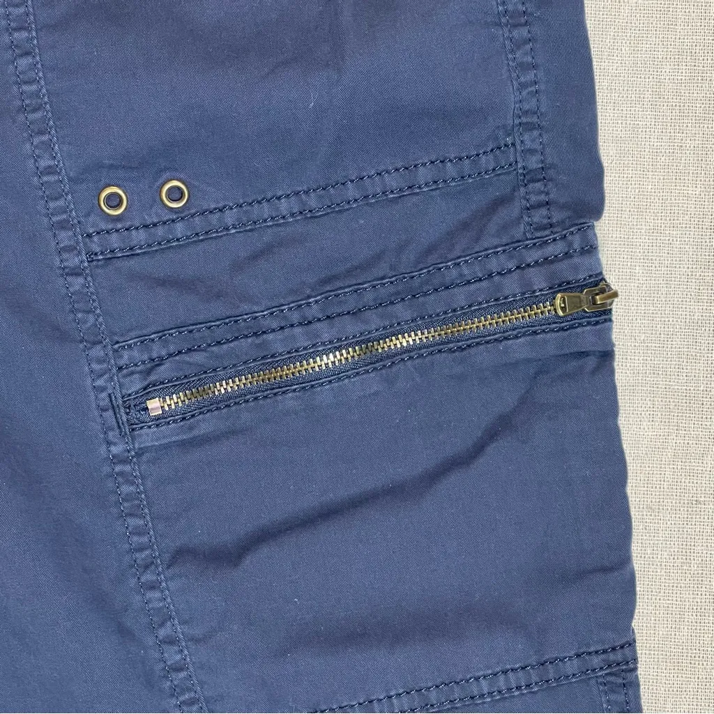Sonoma | Navy Drawstring Cropped Cargo Pants | Size 14 - Image 7