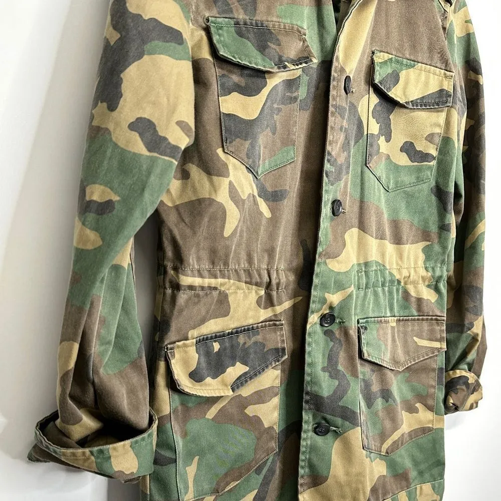 Bycorpus Jacket Camouflage Size Small Collared Military Buttoned Green - Image 4