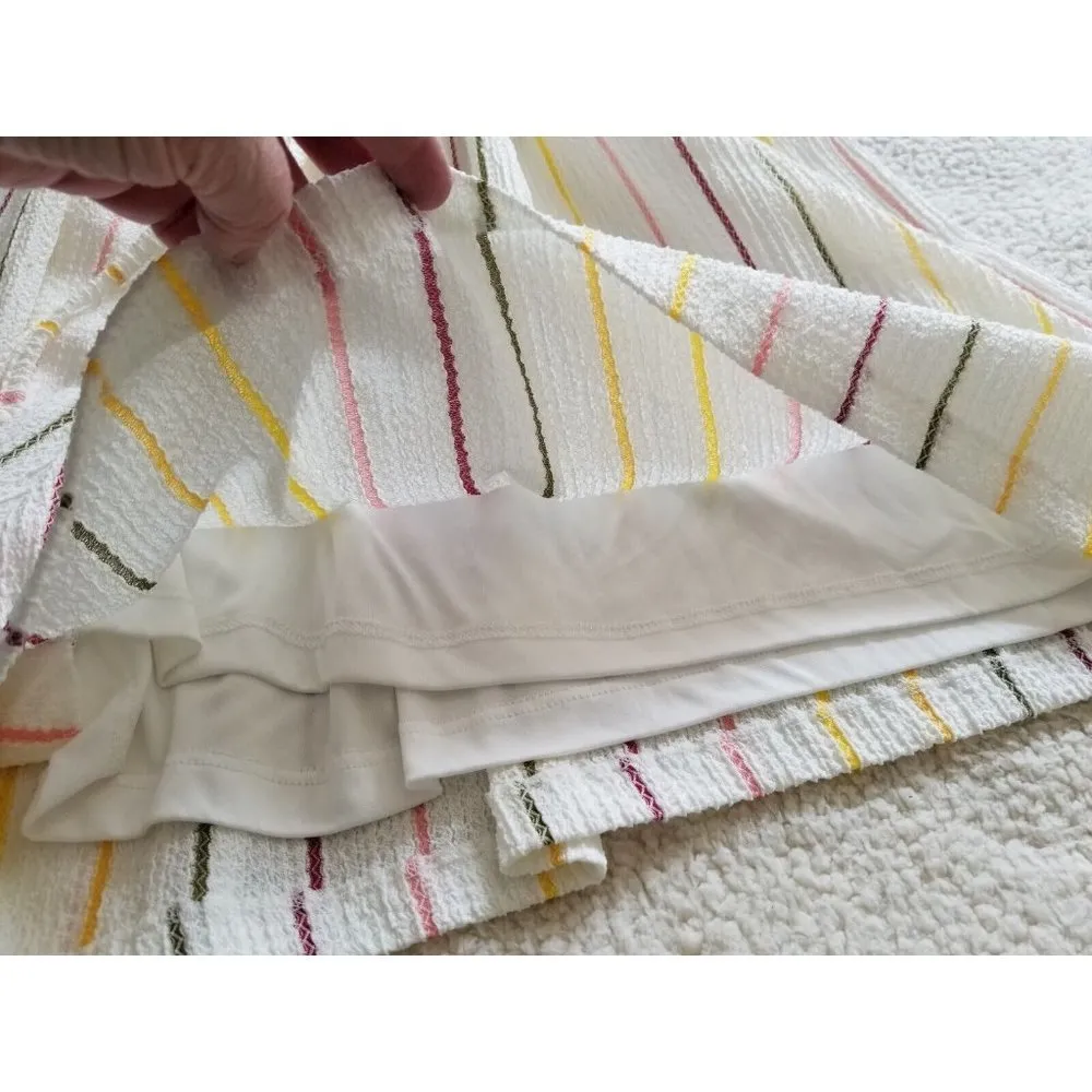 BCBGeneration Drawstring Pull-On Shorts Ivory Multi-Color Women's Size L - Image 3