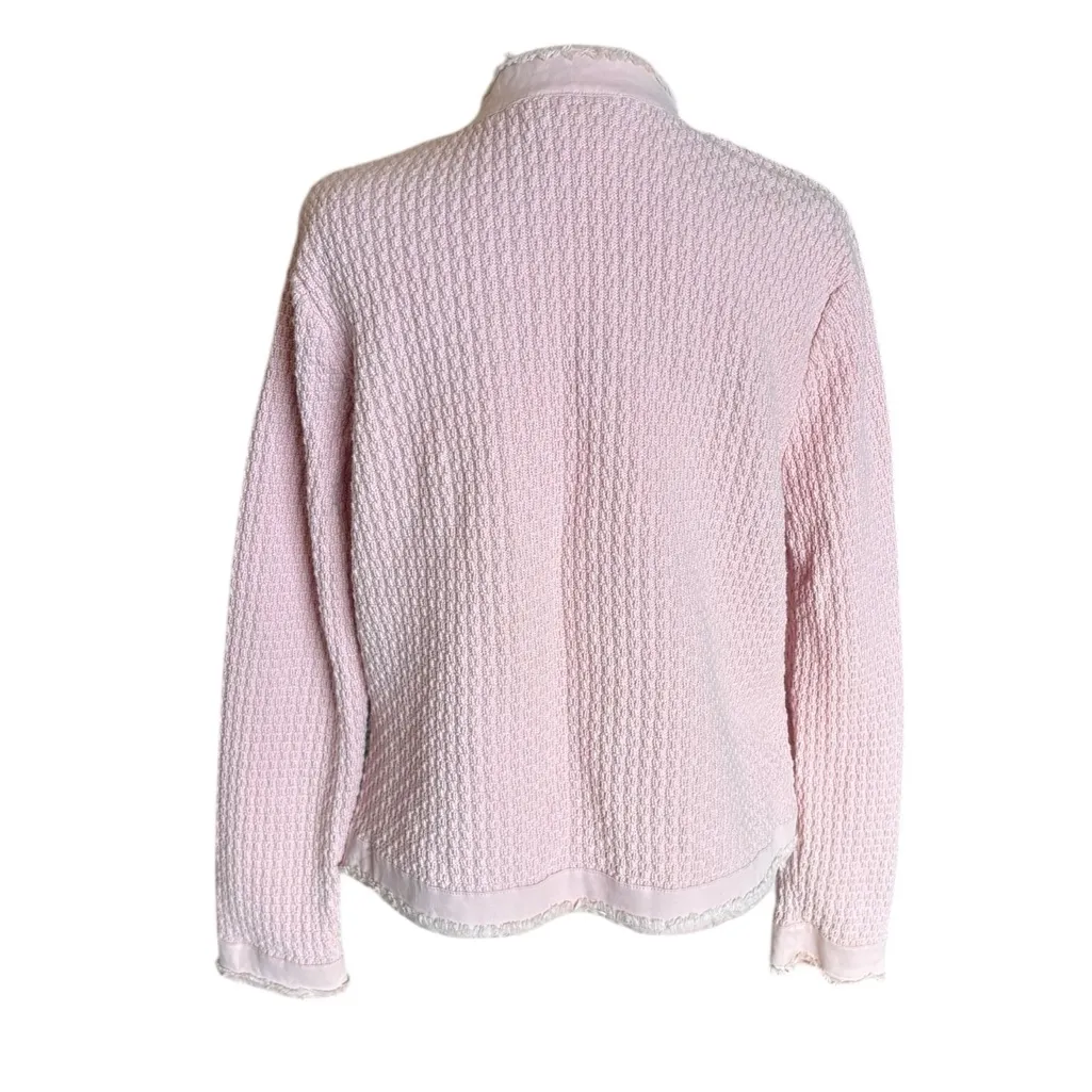 Talbots Vintage Sweater Blazer Light Pink Knit Cardigan Button Up Women Large - Image 2