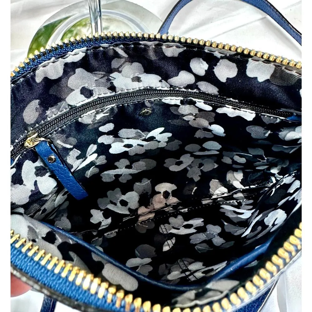 Kate Spade Jackson Street Pebbled Leather Top Zip Crossbody Hand Bag Sapphire - Image 15