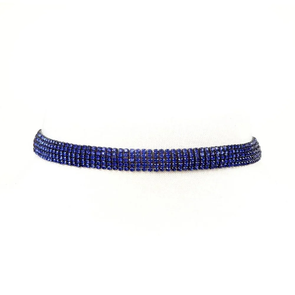 Amrita Singh Blue Austrian Crystal Zara Choker - Image 2