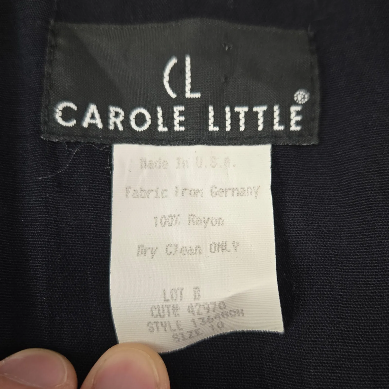 Vintage 90s Carole Little Art Print Kimono Jacket Open Front Cardigan Size 10 Black - Image 3