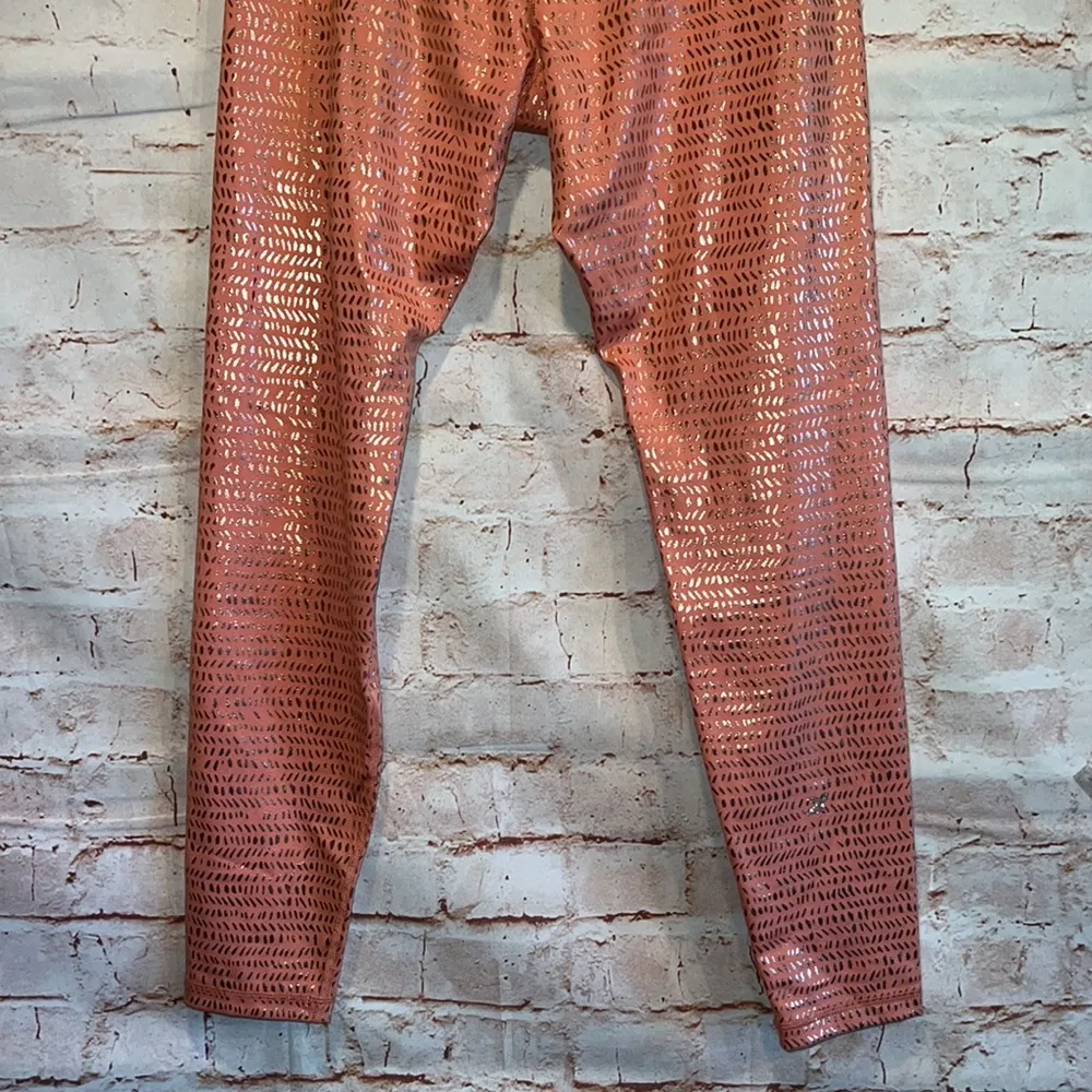 Glyder High Power leggings pink stretch elastic waistband pocket full length SM - Image 7