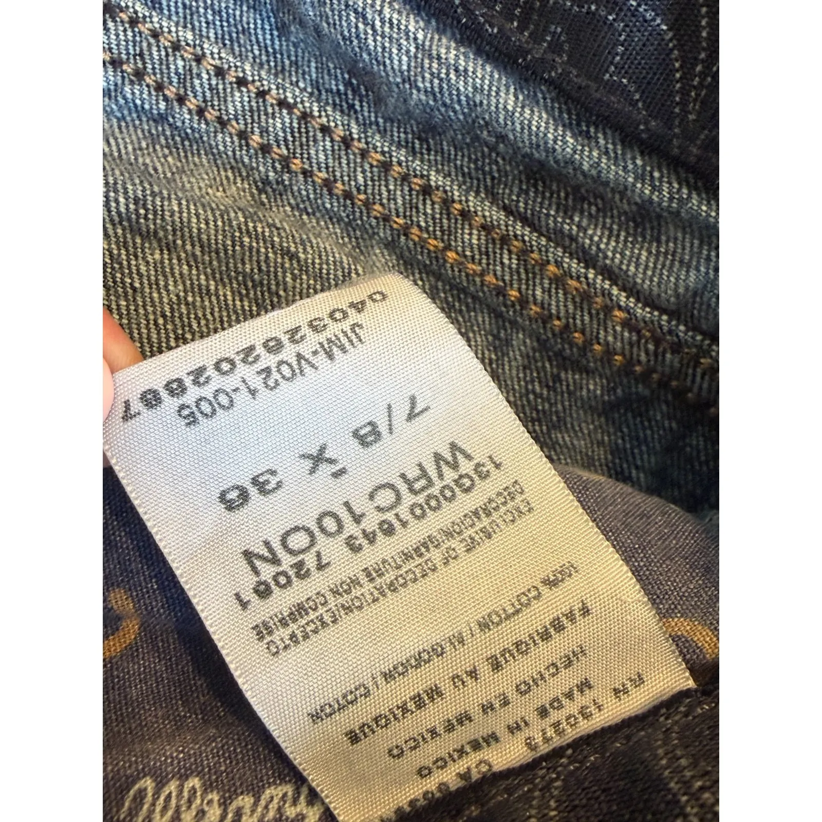 Qbaby Denim Jeans size 7 / 8 x 36 q-baby Western boot bootcut jean WRC10ON Rodeo - Image 2