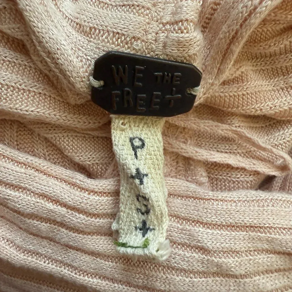 Free People We the Free Lover Rib Thermal Top Women's Small Pink Sweater Coastal - Image 12