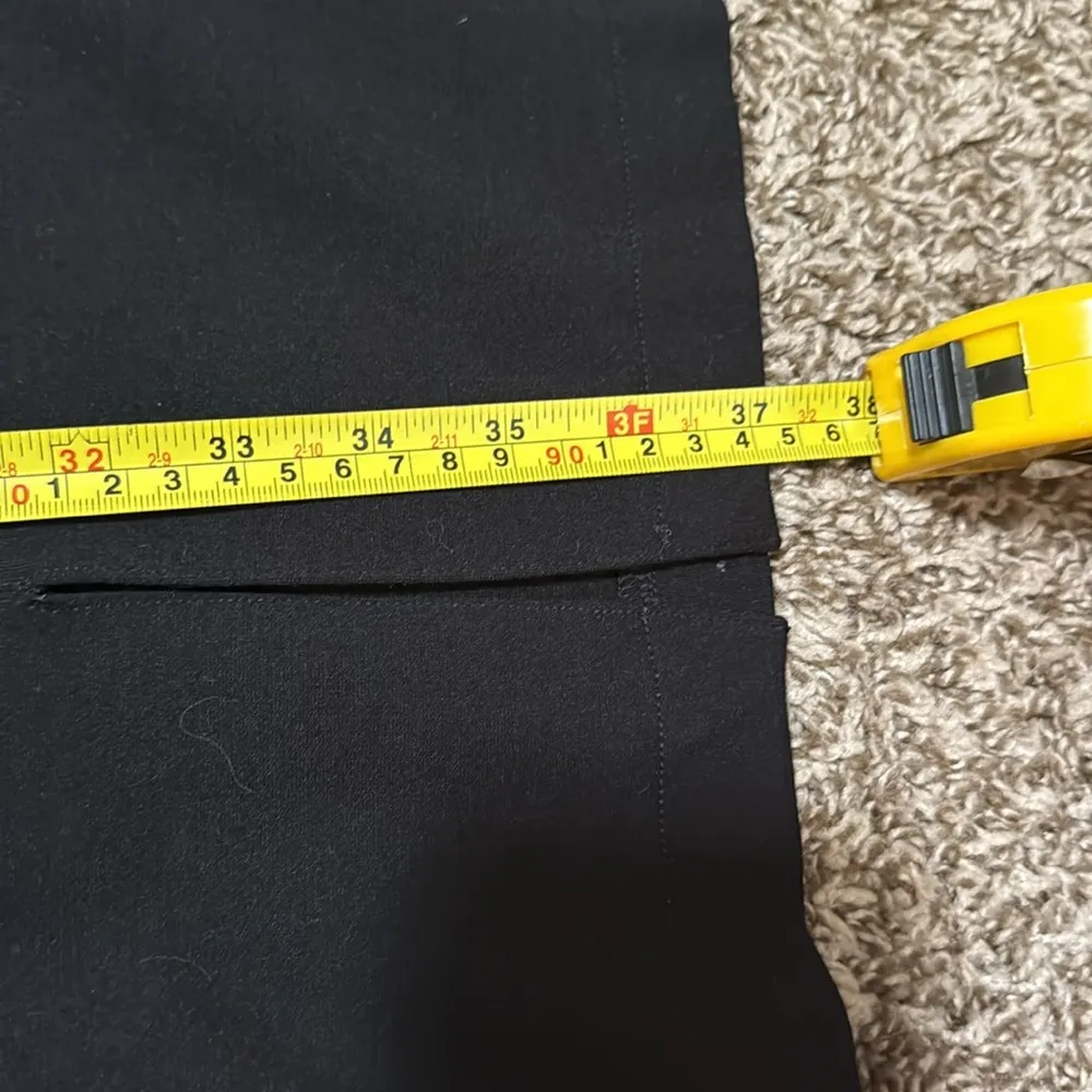 Larry Levine woman black dress size 10 front small slits work church dressy - Image 10