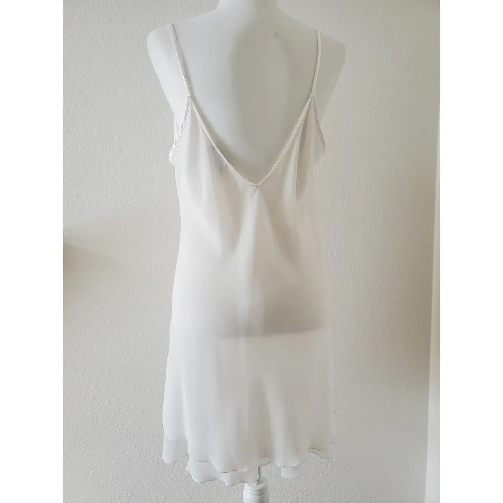 VTG Nightgown Expressions By California Dynasty White Embroidered Gown S… Size L - Image 5